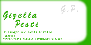 gizella pesti business card